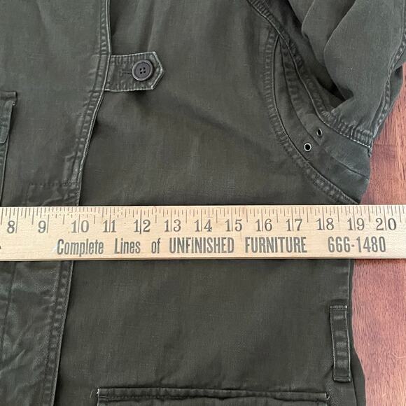 Banana Republic Essential Cargo Jacket Camo Green Women's S NO BELT Safari Army - Picture 10 of 13